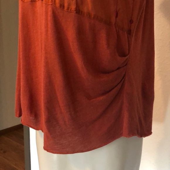 Anthropologie Rust eyelet and embroidery knit top - Picture 4 of 6